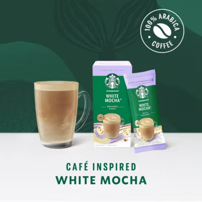 Starbucks White Mocha instant coffee sachets 5 x 24g (British brand)