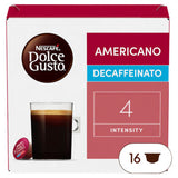 Nescafe Dolce Gusto Americano Decaffeinato coffee pods x16, imported from the UK
