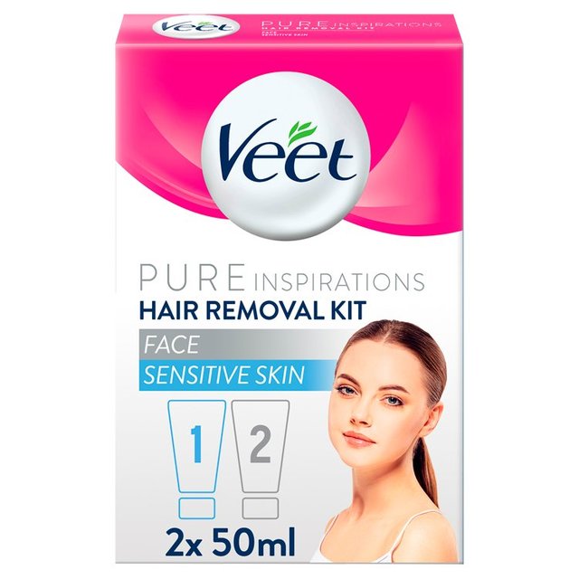 Veet Pure Hair Removal Kit Face Sensitive Skin 2 x 50ml GOODS M&S
