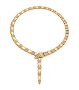 Bvlgari Yellow Gold and Diamond Serpenti Scaglie Necklace