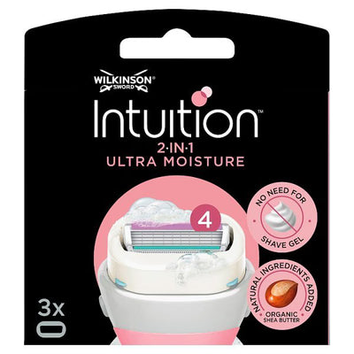 Wilkinson Sword Intuition 2in1 Ultra Moisture Refill Blades 3 pack