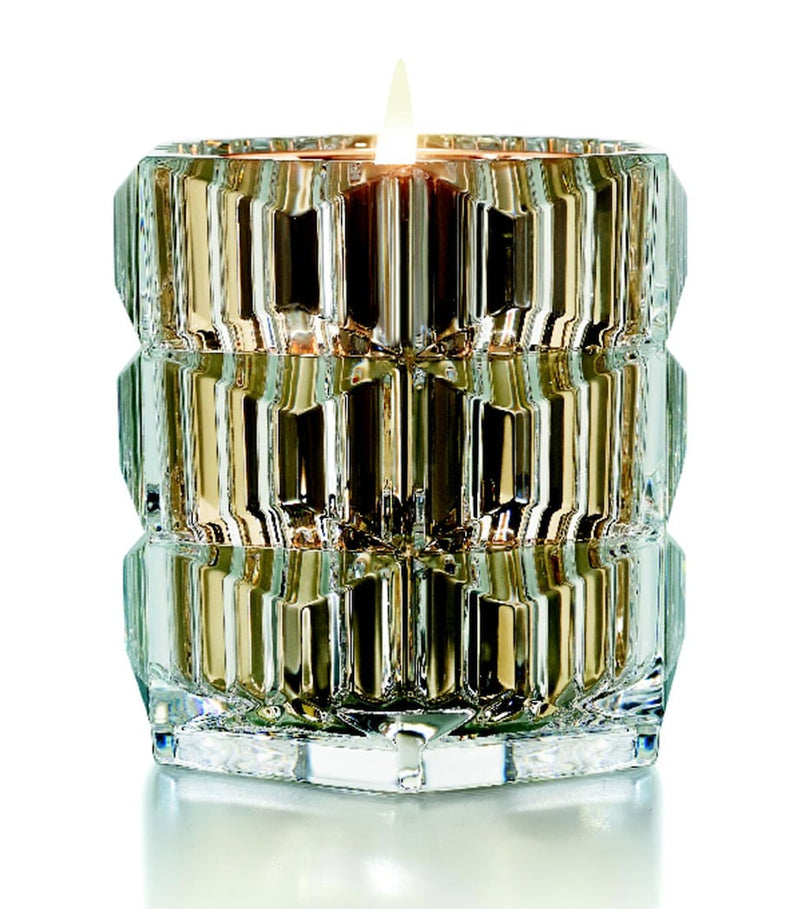 Baccarat Rouge 540 candle and votive set with geometric crystal design - British product