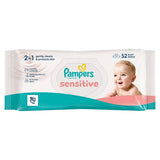 Pampers Sensitive Baby Wipes Plastic Free 52 wipes