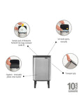 Brabantia silver waste bin 4L - British product