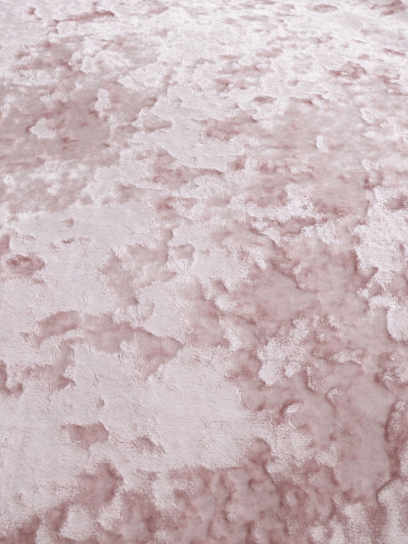 Catherine Lansfield pink crushed velvet duvet cover and pillowcase set - British product