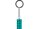 LEGO Bright Bluish Green 2x4 Brick Keyring
