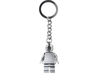 LEGO Silver Minifigure Keychain 9cm Long