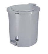 ZODIAC Cylinder Chrome Pedal Bin Bathroom Bin