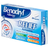 Benadryl Allergy Relief Capsules 24 per pack - McGrocer