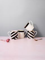 Mikasa White Luxe Deco Fine China Mug Set of 4