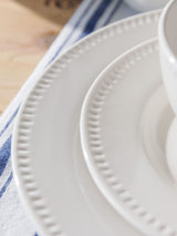 Mikasa Set of 4 White Cranborne Stoneware Dinner Plates 27cm