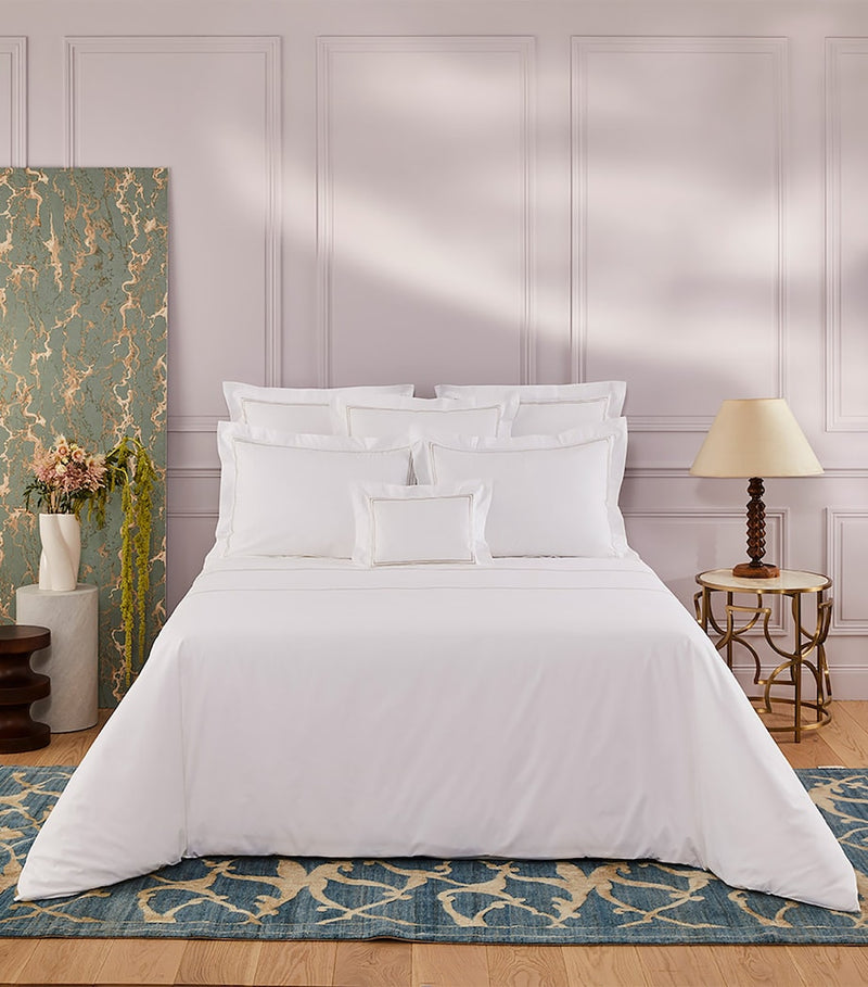 Yves Delorme Organic Cotton Duo Pierre King Duvet Cover 240cm x 220cm (British brand)