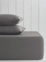 Grey Charcoal Cotton Rich Extra Deep Fitted Bed Sheet