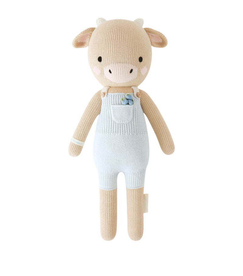 Cuddle + Kind Cotton Asher the Cow soft toy 51cm - British product