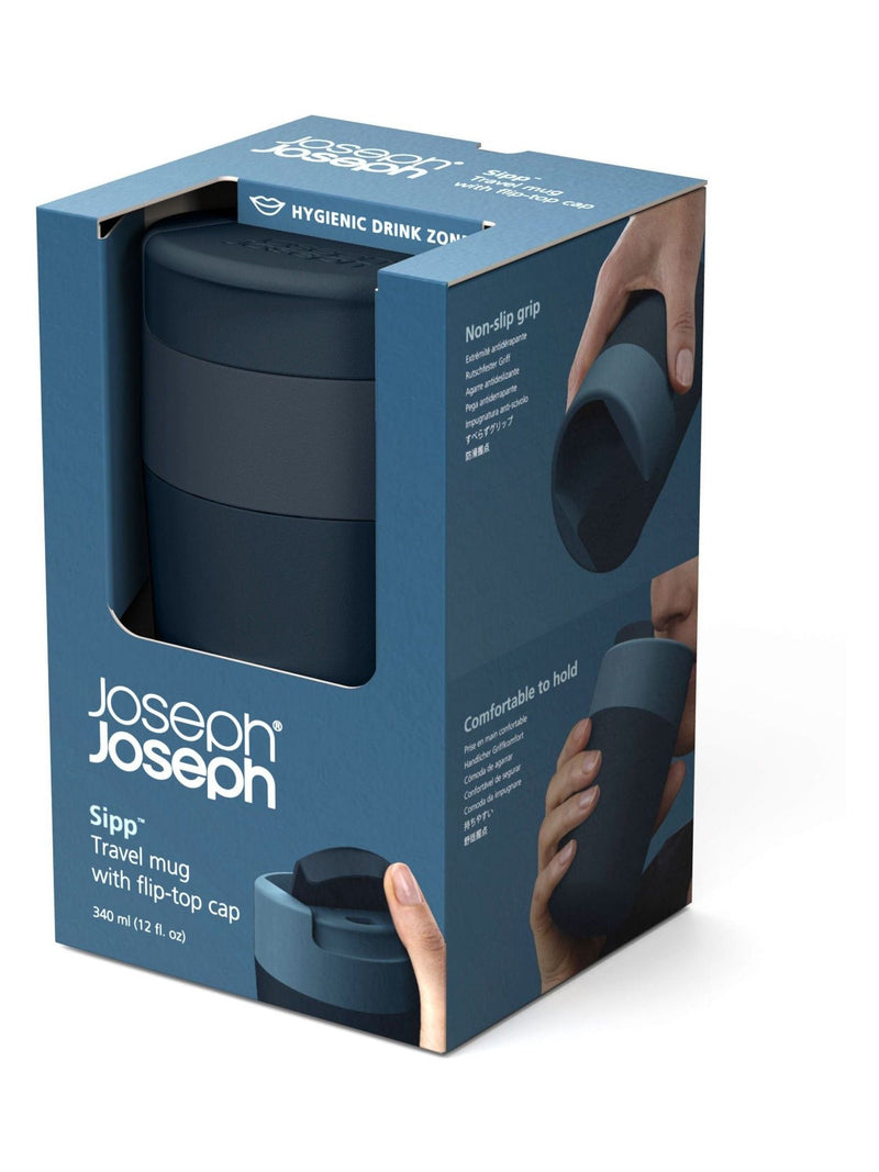 Joseph Joseph Blue Sipp Hygienic Lid Travel Mug 454 ml, UK version