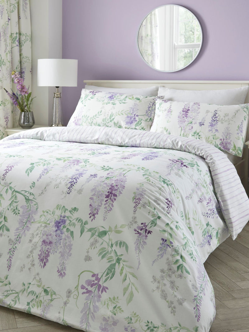 Dreams & Drapes Purple Wisteria duvet cover set - British product