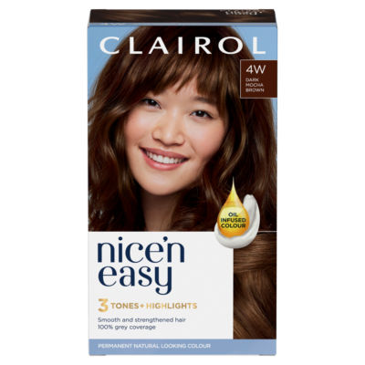 Clairol Nice'n Easy Permanent Hair Dye 4W Dark Mocha Brown