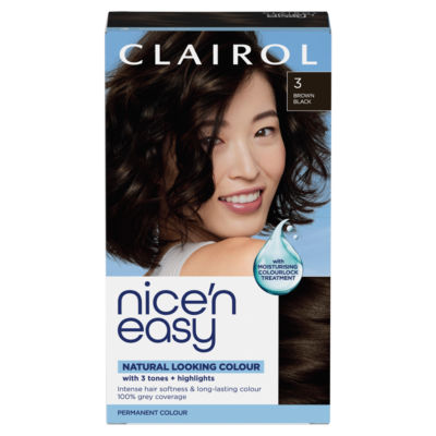 Clairol permanent hair dye 3 Brown Black - British product