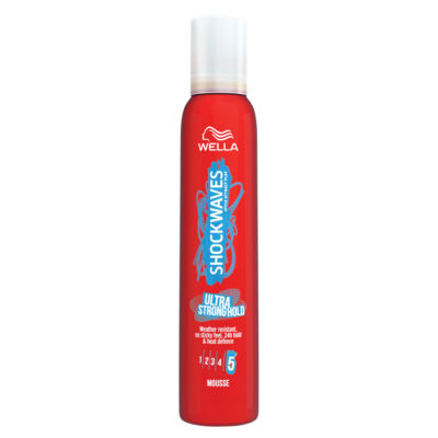 Wella Shockwaves Ultra Strong Hold Mousse 200ml (British brand)