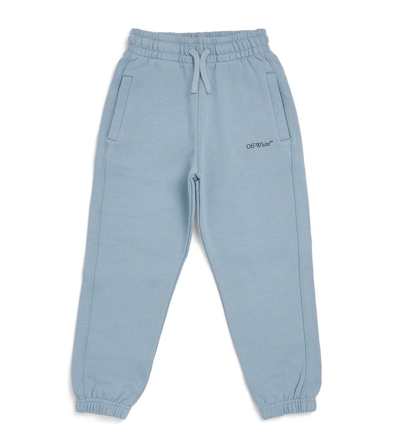 Off-White kids cotton bookish sweatpants 4-12+ years, imported from the UK