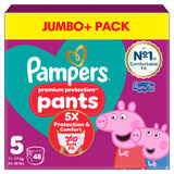 Pampers Premium Protection Nappy Pants Size 5, imported from the UK