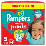 Pampers Baby-Dry Nappy Pants Size 5 64 Nappies