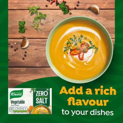 Knorr Zero Salt Vegetable Stock Cubes 8x9g, UK version