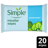 Simple Micellar Cleansing Wipes Water Boost Face 20