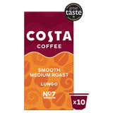 Costa Coffee Smooth Medium Roast Lungo Coffee Pods Nespresso Compatible x10
