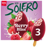 Solero Berry Bliss Ice Cream Sticks Strawberry Raspberry 3 x 90ml