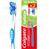 Colgate Twister Fresh Medium Manual Toothbrush 2 Pack