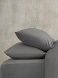 Grey charcoal duvet cover and pillowcase set, UK version