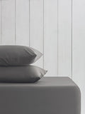 Grey charcoal cotton rich deep fitted bed sheet, UK version