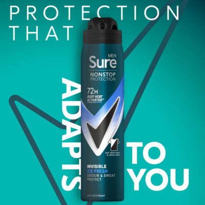 Sure men's anti-perspirant spray Invisible Ice Fresh 250ml (British brand)