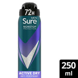 Sure Active Dry Anti-Perspirant Aerosol 250 ml (British brand)