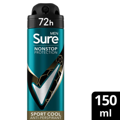 Sure men's anti-perspirant spray Sport Cool 150 ml (British brand)
