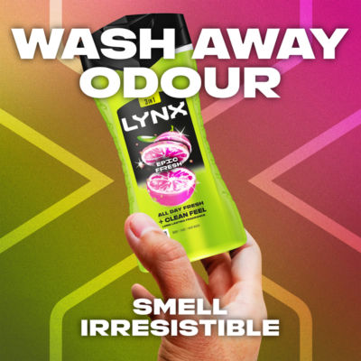 Lynx Epic Fresh body wash 225ml, imported from the UK
