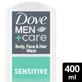Dove 3-in-1 Hair, Face and Body Wash Sensitive Body Wash 400ml