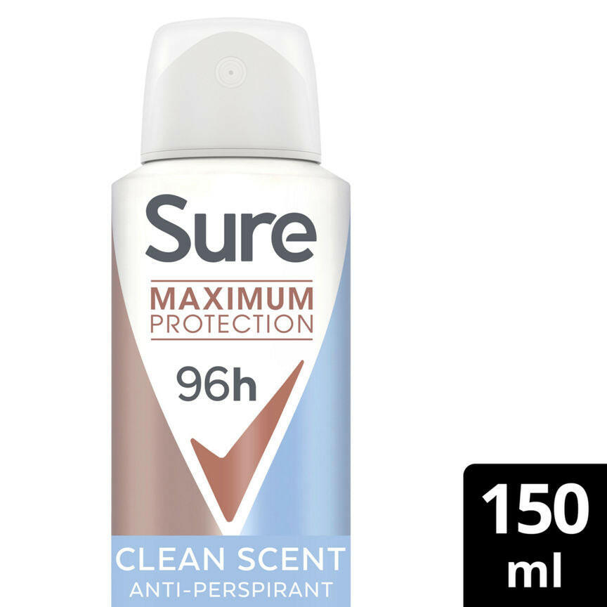 Sure Maximum Protection Anti-perspirant Deodorant Aerosol Clean Scent GOODS ASDA