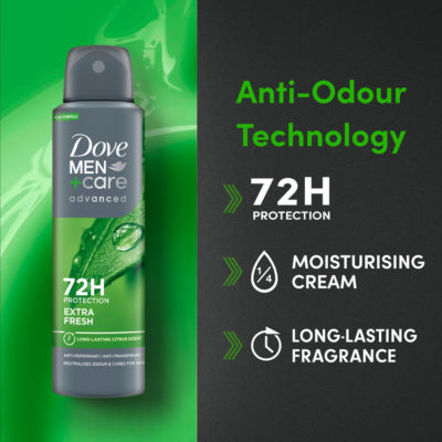 Dove Men+Care Advanced Extra Fresh anti-perspirant spray 150ml - British product