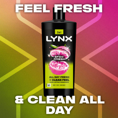 LYNX Epic Fresh Body Wash grapefruit pineapple 700ml, UK version