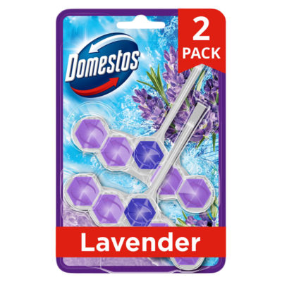 Domestos Lavender Toilet Rim Blocks 2x 50g - British product