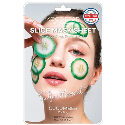 Kocostar Slice Facial Mask Cucumber Extract 6 Piece Set