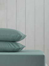Green Sage Cotton Rich Fitted Bed Sheet