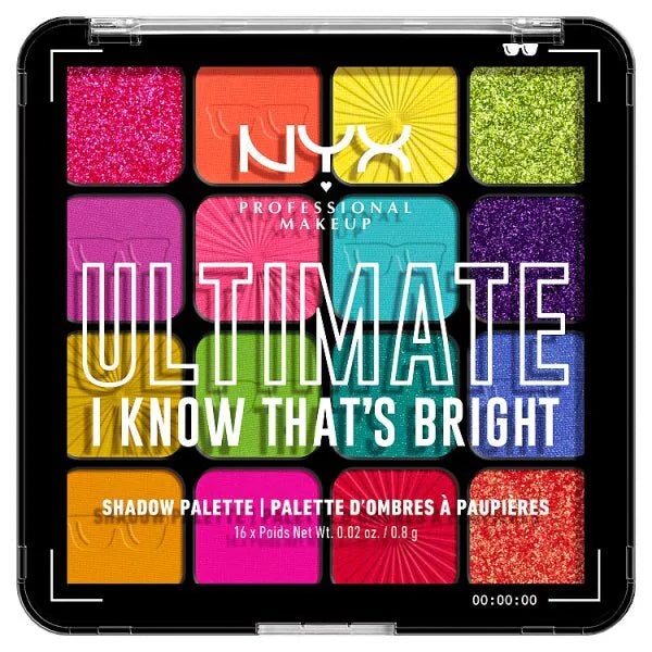 NYX Professional Makeup ultimate shadow palette I Know That's Bright (British brand)