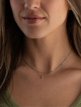Sterling Silver Cubic Zirconia Choker Necklace 41cm
