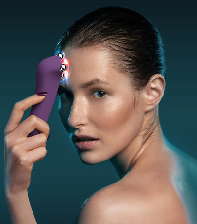 Dual Microcurrent LED Facial Toning Device for Firming and Sculpting