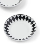 Porcelain Chequerboard Sauce Bowl Set 11cm Diameter (2 Pieces)