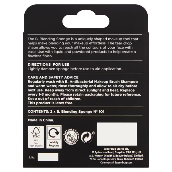 DNR B. Blending Sponge makeup tool 2 pack - British product