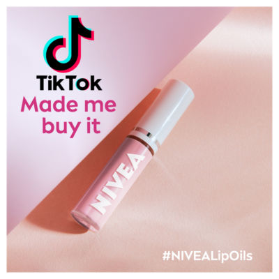 Nivea Lip Oil Rosé 5ml, imported from the UK